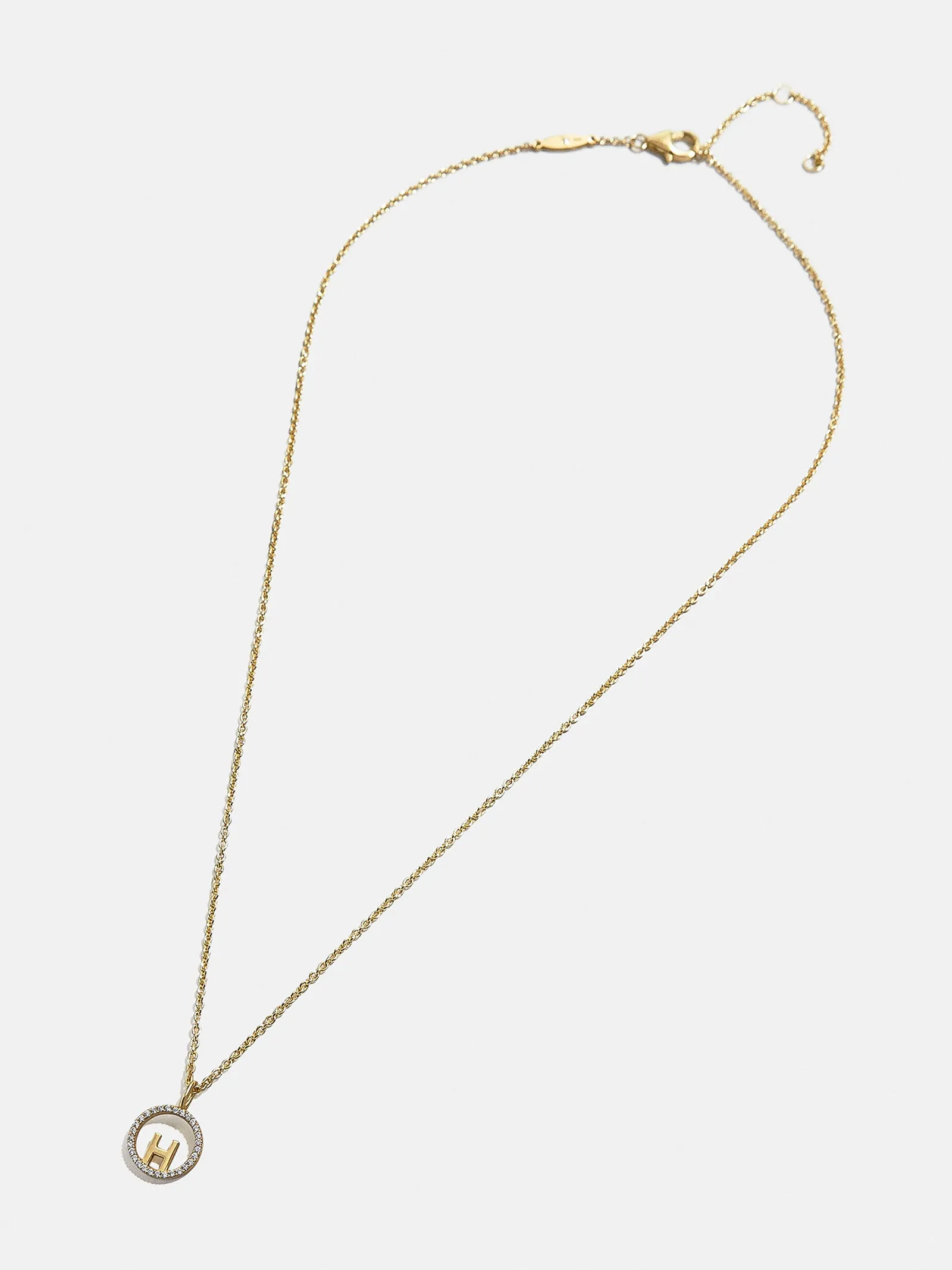 18K Gold Floating Initial Necklace - Gold/Pavé sold by BaubleBar product image thumbnail 3