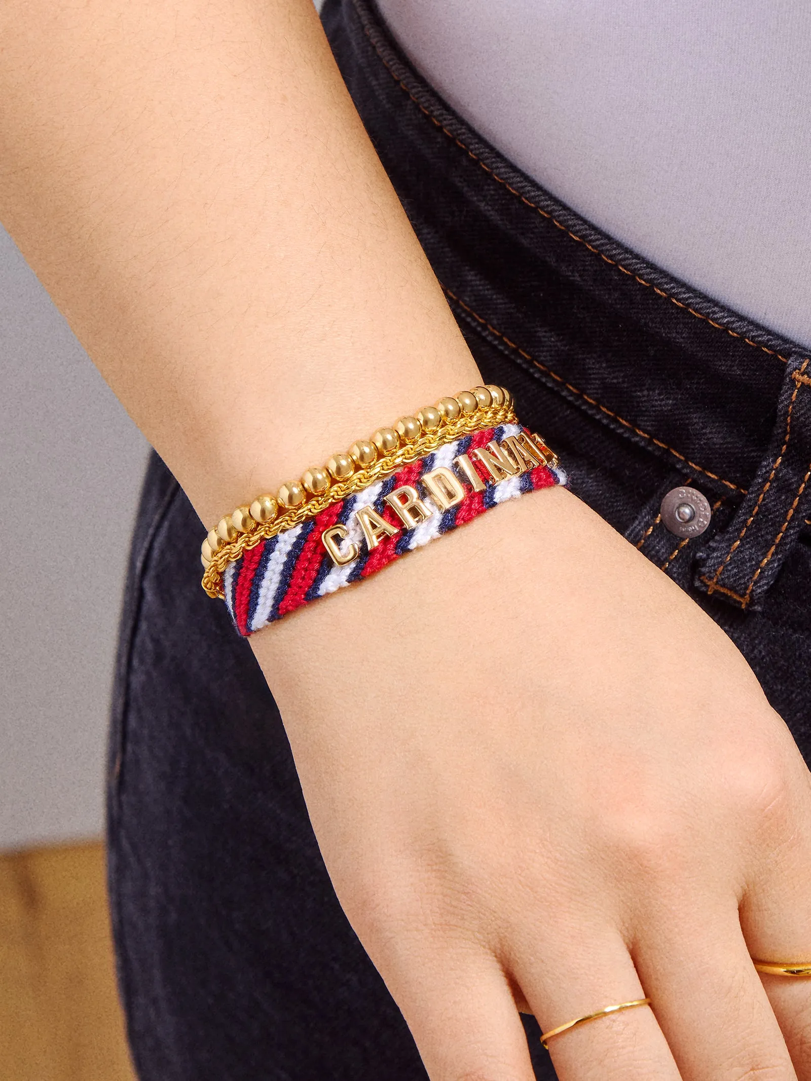 MLB Woven Friendship Bracelet - St. Louis Cardinals sold by BaubleBar product image thumbnail 2