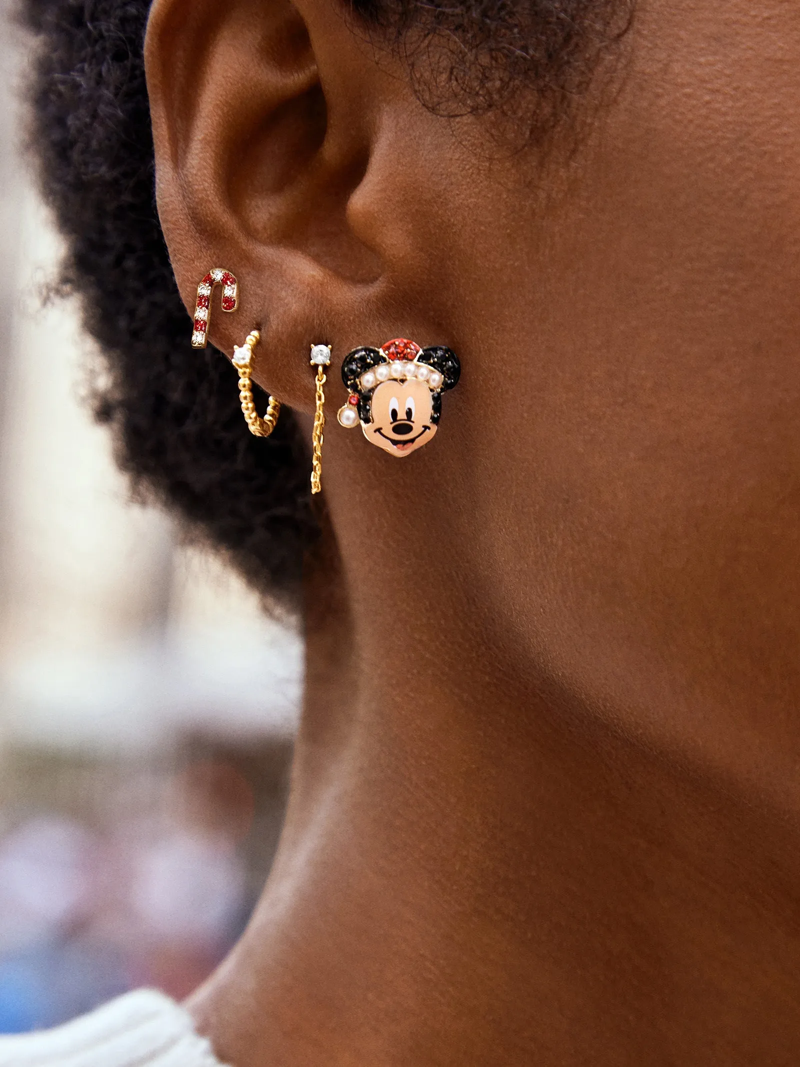 Mickey Mouse disney Santa Earrings - Small sold by BaubleBar product image thumbnail 2
