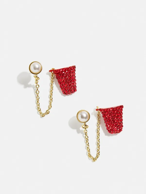 Nothing But Cup Earrings - Red sold by BaubleBar