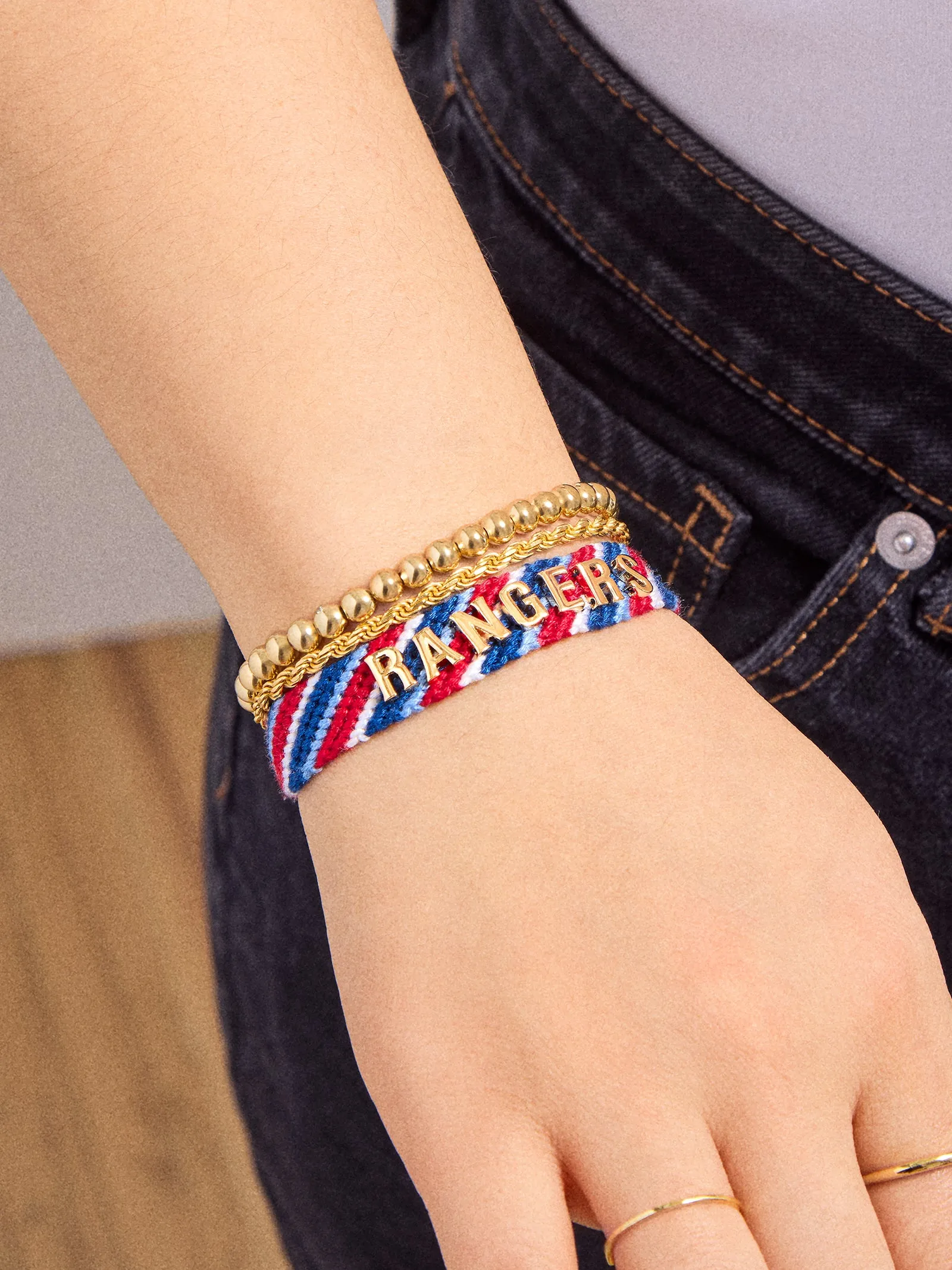 MLB Woven Friendship Bracelet - Texas Rangers sold by BaubleBar product image thumbnail 2