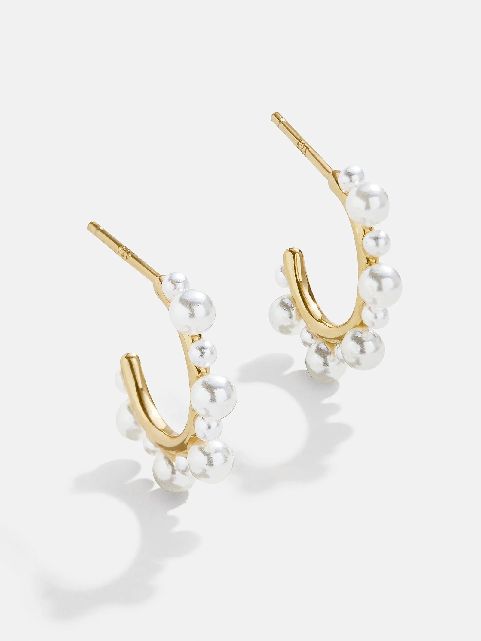 Serena 18K Gold Earrings - White sold by BaubleBar
