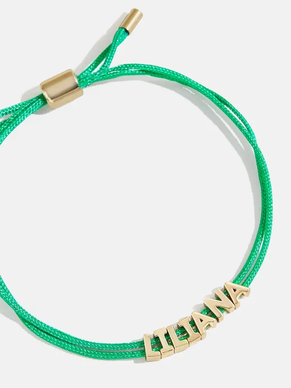 Custom Cord Bracelet - Bright Green sold by BaubleBar