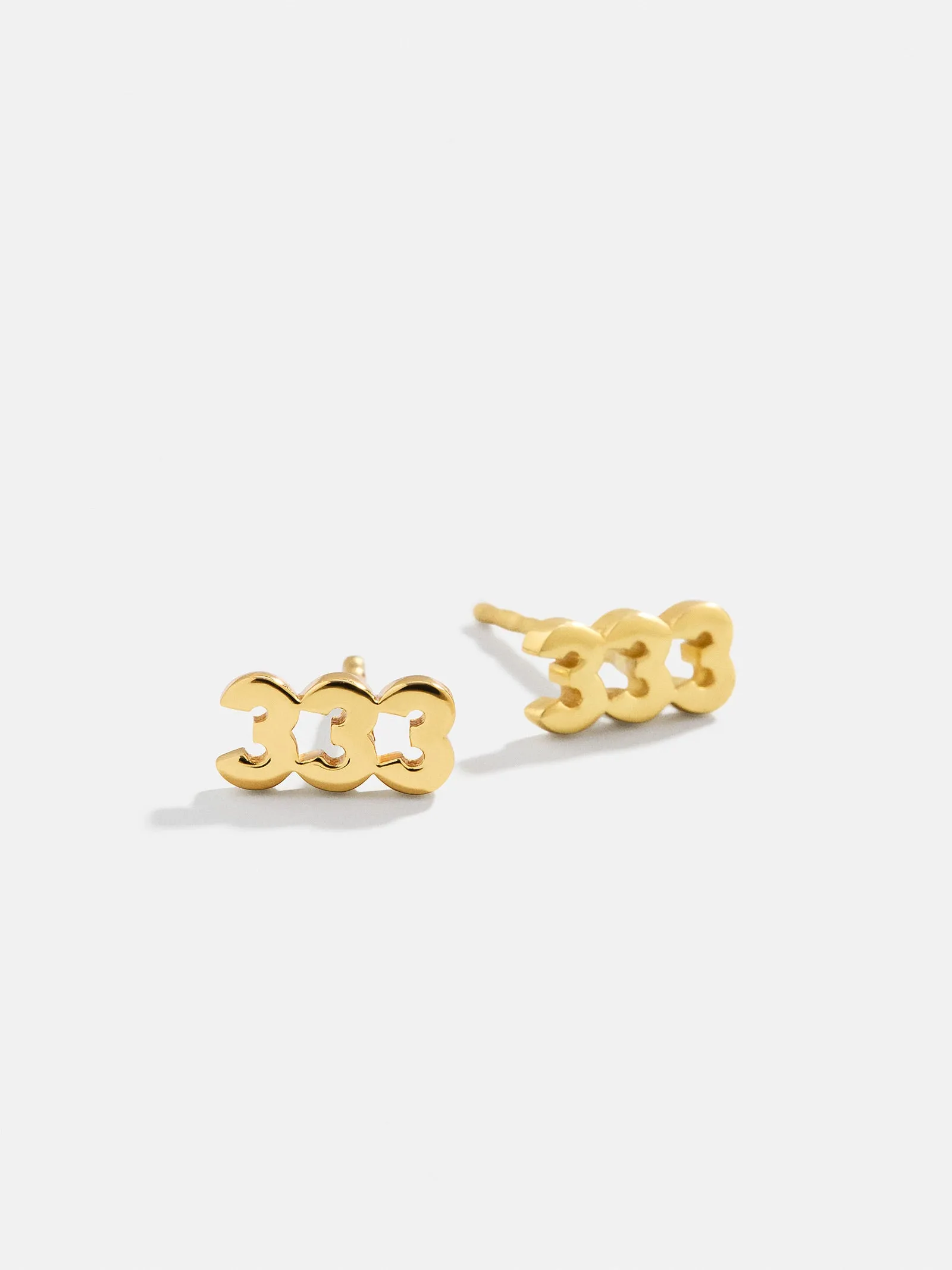 18K Gold Angel Number Earrings - Gold sold by BaubleBar product image thumbnail 4