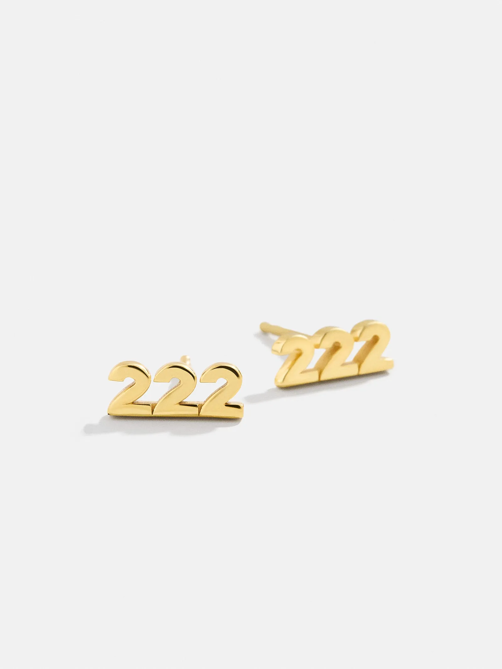 18K Gold Angel Number Earrings - Gold sold by BaubleBar product image thumbnail 3