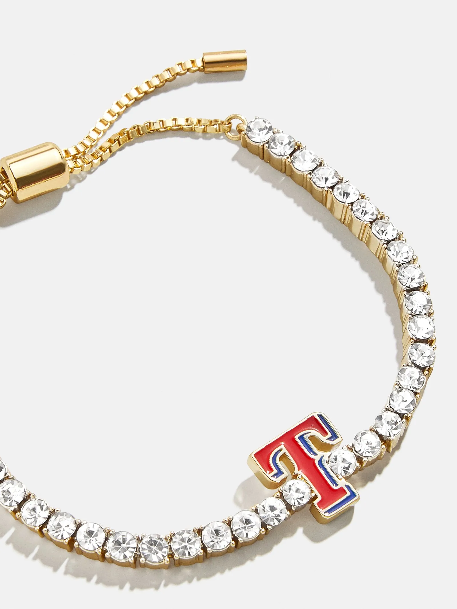 MLB Gold Tennis Bracelet - Texas Rangers sold by BaubleBar