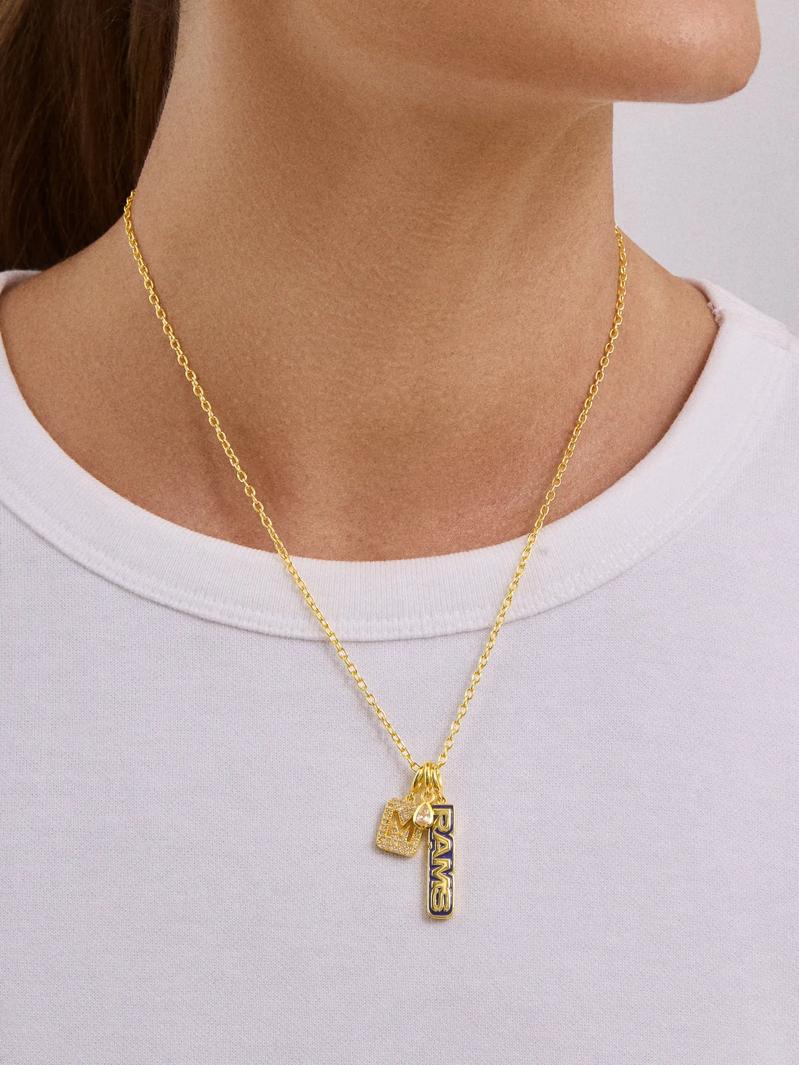 WEAR By Erin Andrews x BaubleBar Los Angeles Rams Cluster Charm - Los Angeles Rams sold by BaubleBar product image thumbnail 2