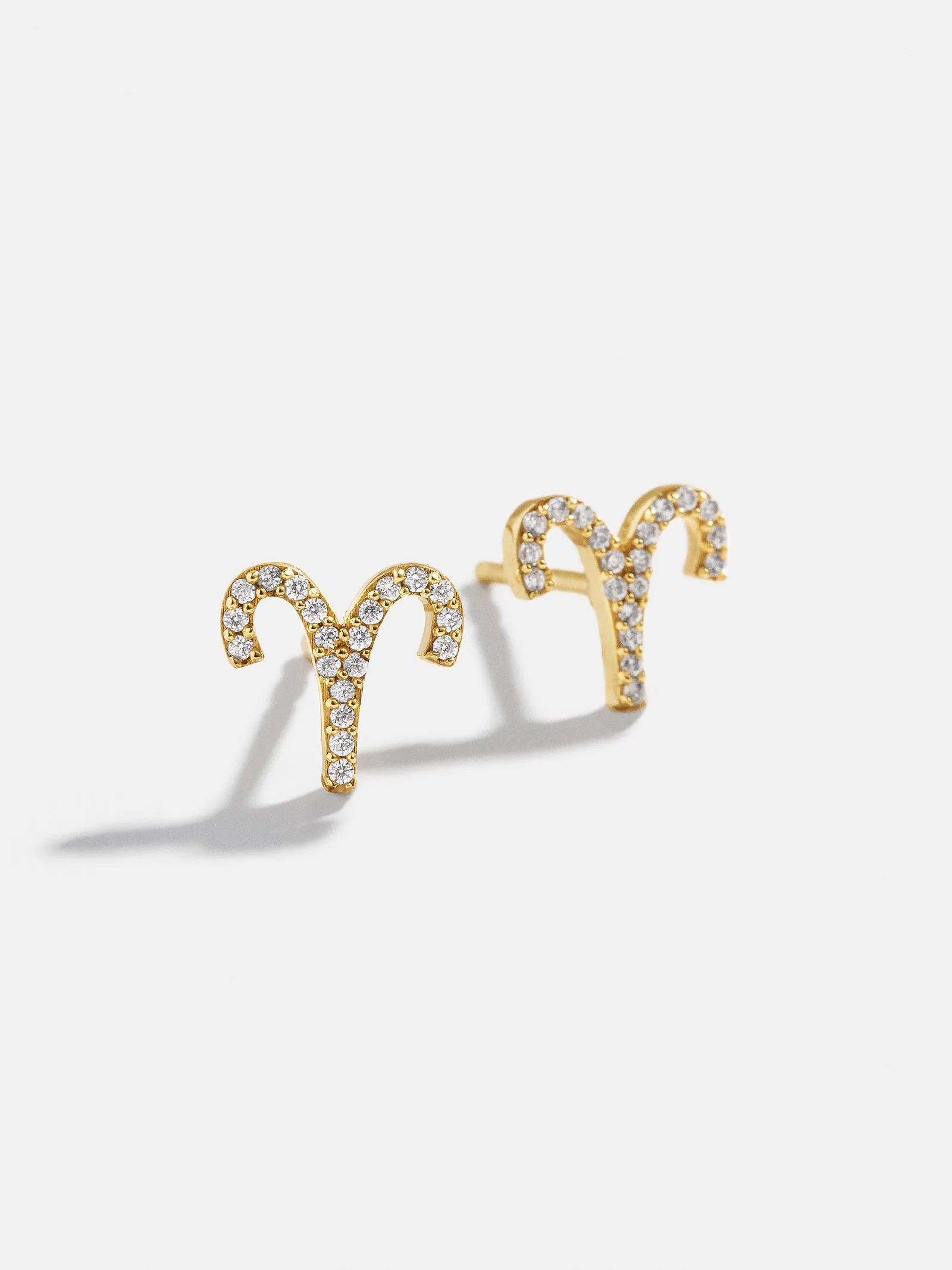18K Gold Zodiac Earrings - 18K Gold. Pavé Cubic Zirconia Stones sold by BaubleBar product image thumbnail 3