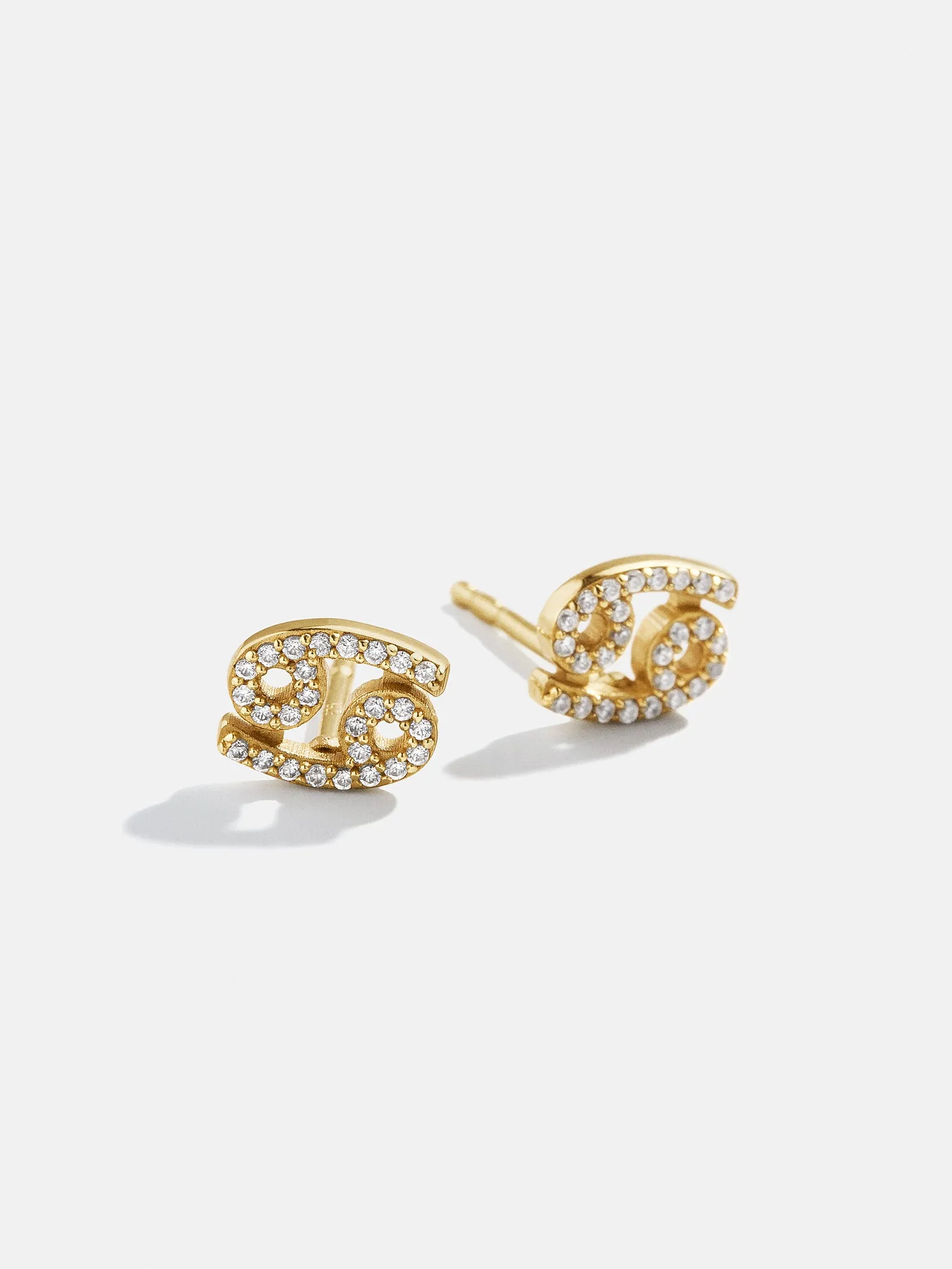 18K Gold Zodiac Earrings - 18K Gold. Pavé Cubic Zirconia Stones sold by BaubleBar product image thumbnail 5