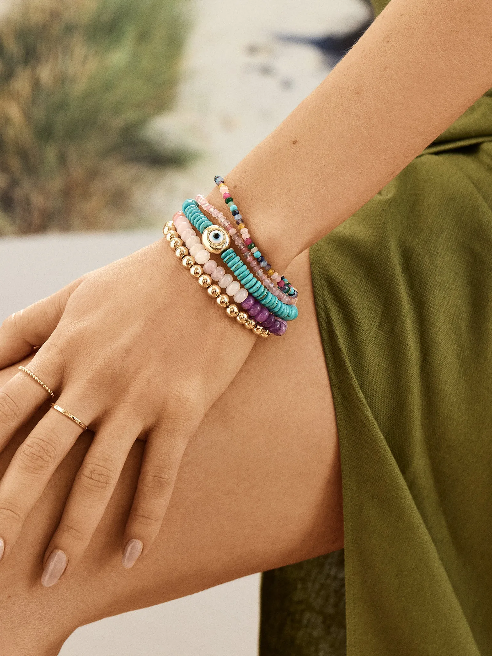 Lena Semi-Precious Bracelet - Pink sold by BaubleBar product image thumbnail 2