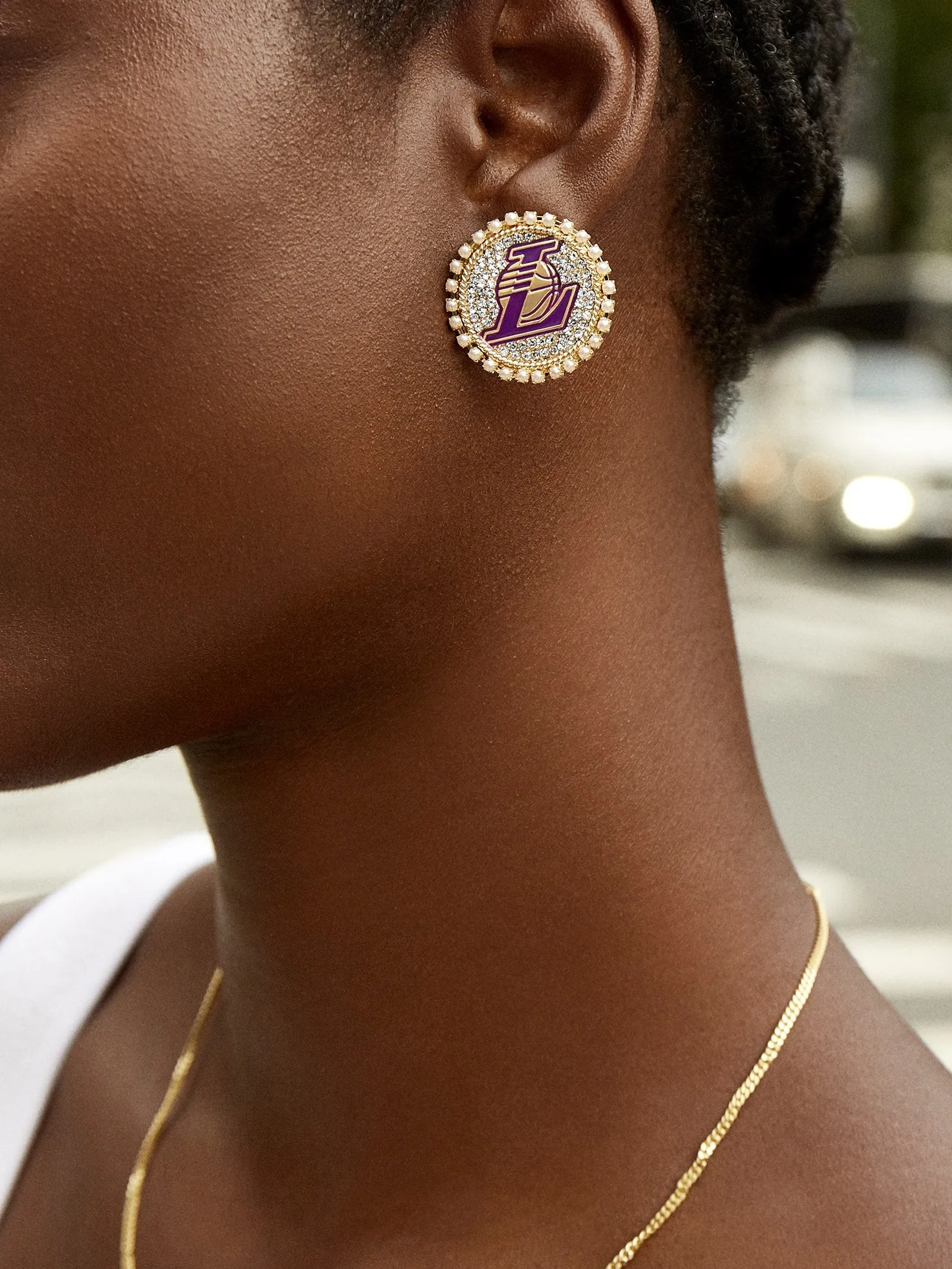 La Lakers Studs - La Lakers sold by BaubleBar product image thumbnail 3