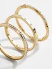 Maddie 18K Gold Ring Set - Gold/Pavé sold by BaubleBar