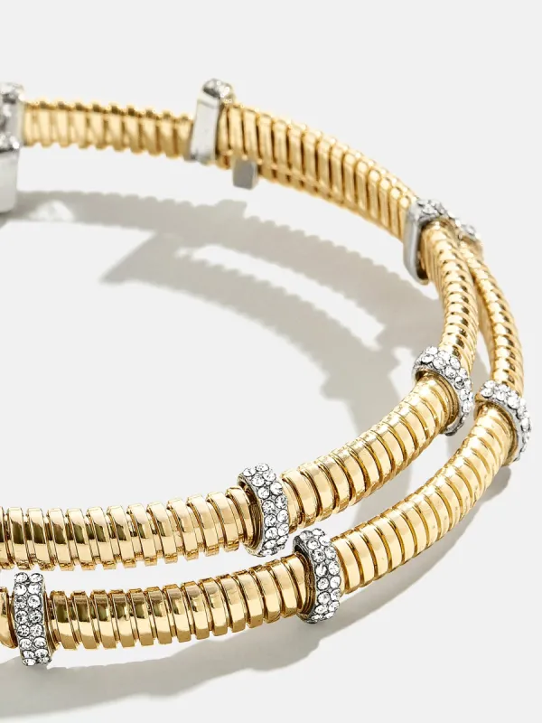 Eve Cuff Bracelet - Gold/Pavé made by BaubleBar
