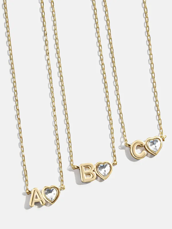 Fiona Initial Necklace - Gold/Pavé sold by BaubleBar