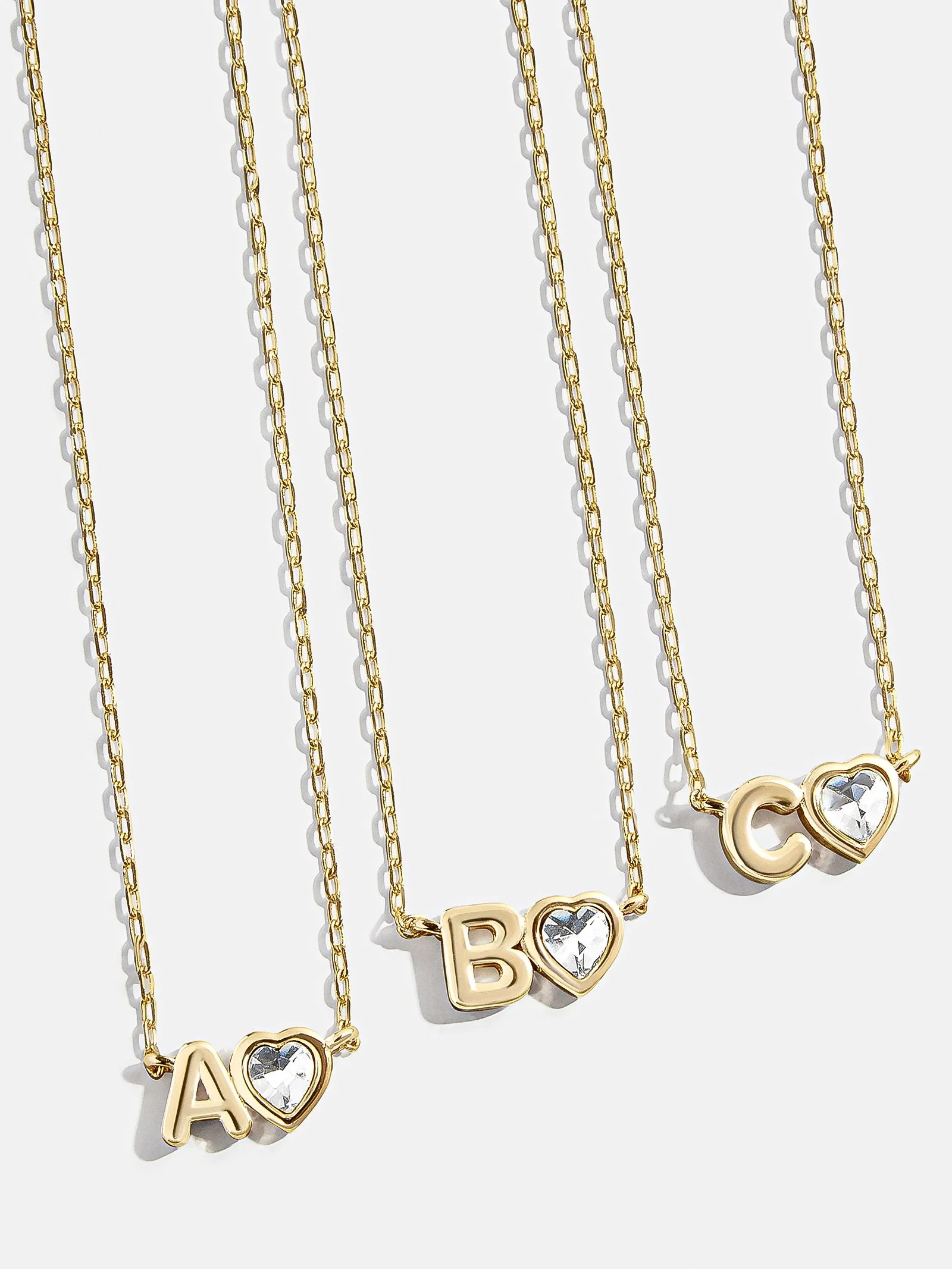 Fiona Initial Necklace - Gold/Pavé sold by BaubleBar