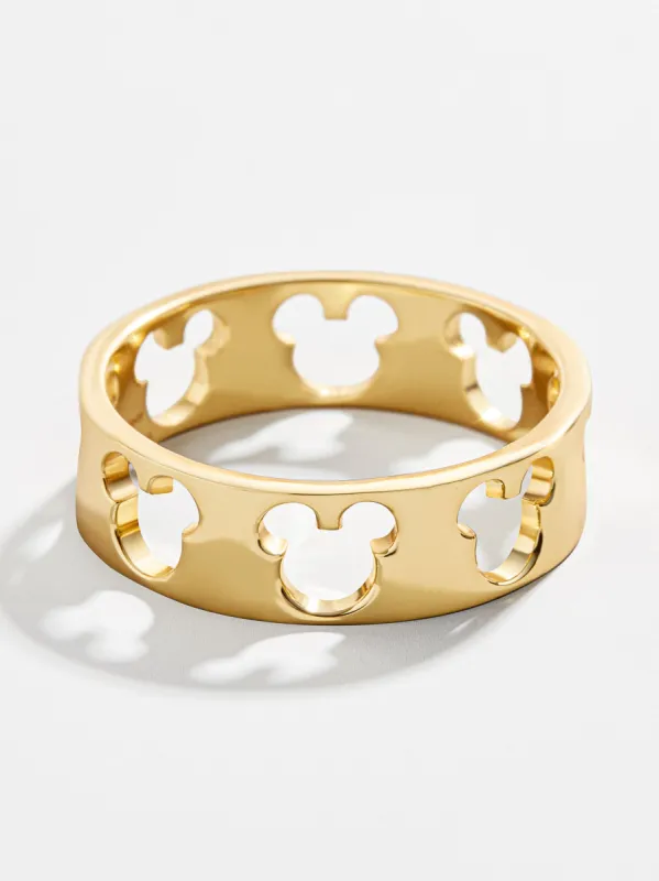 Mickey Mouse Outline 18K Gold Ring - Gold sold by BaubleBar