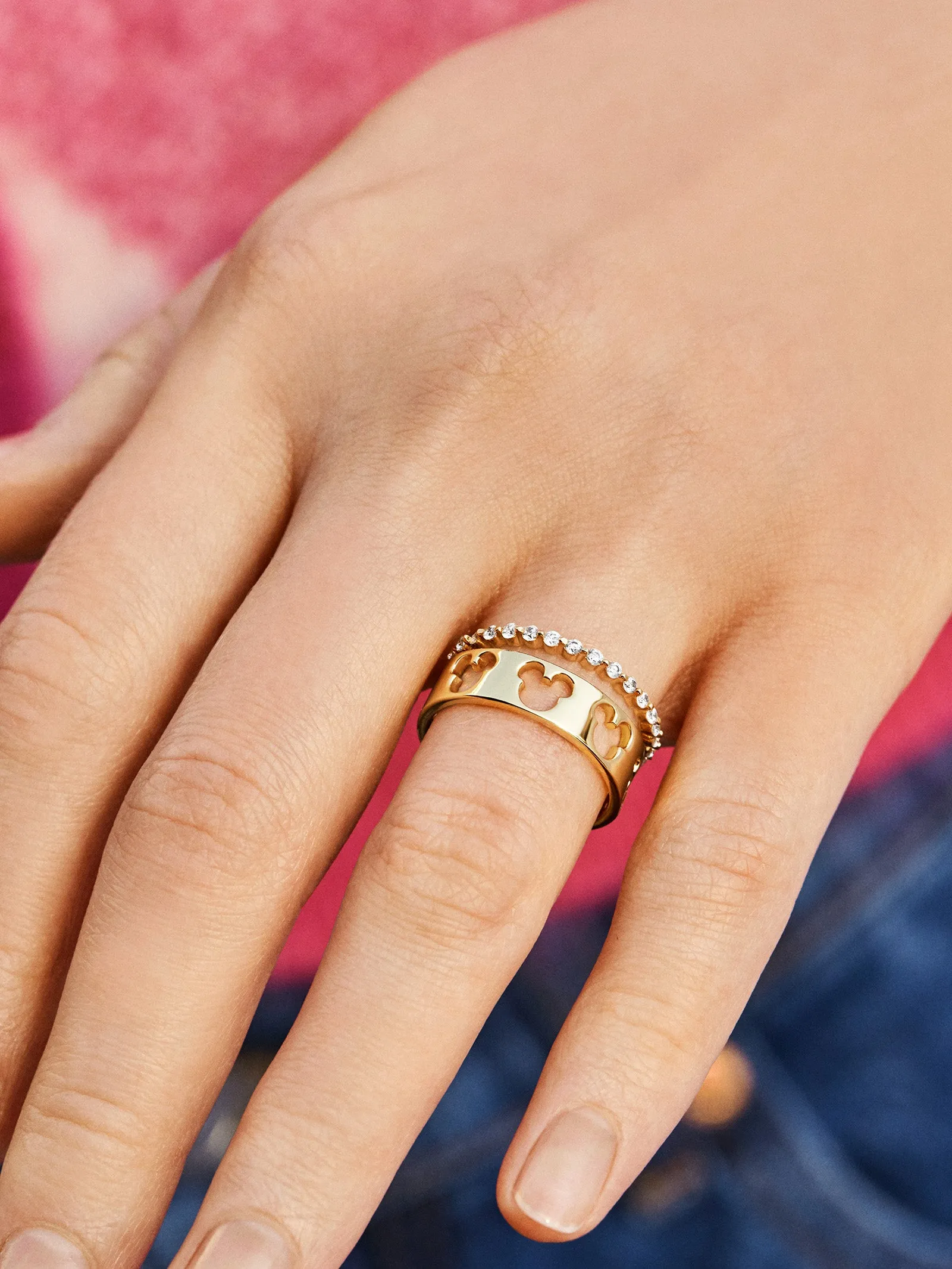 Mickey Mouse Outline 18K Gold Ring - Gold sold by BaubleBar product image thumbnail 2