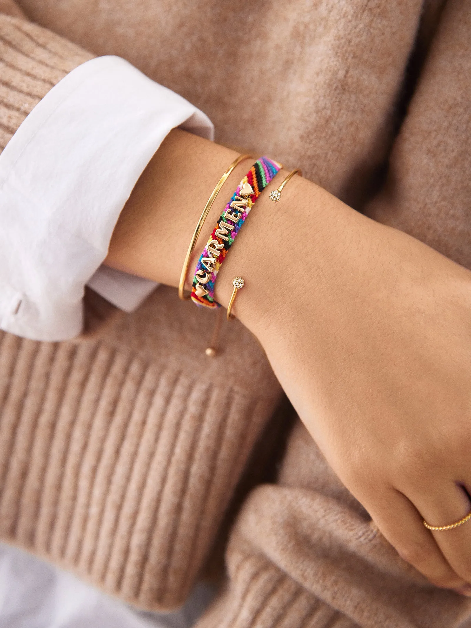 Woven Custom Friendship Bracelet - Multi Stripe sold by BaubleBar product image thumbnail 2