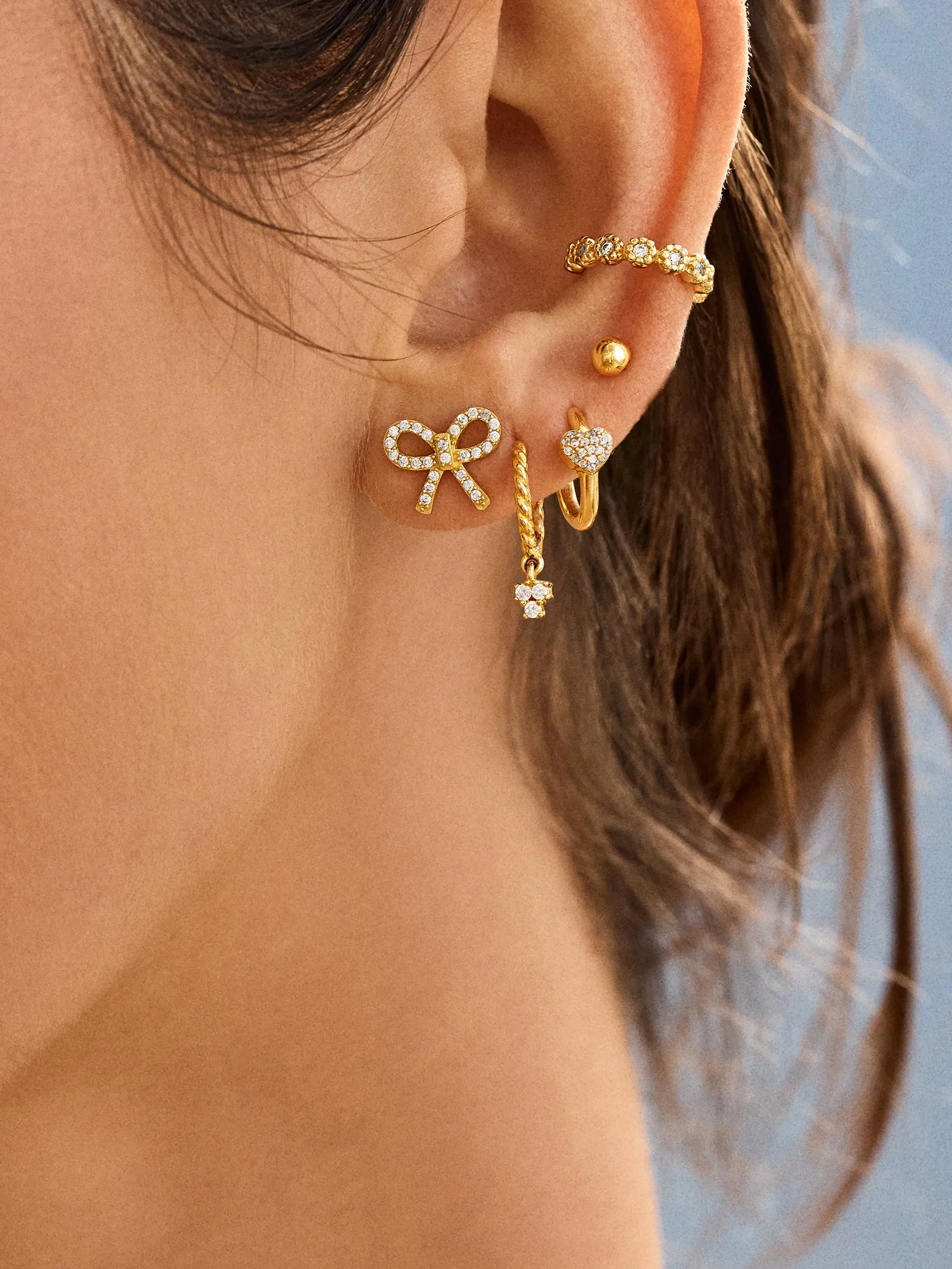 18K Gold Heart Earrings - Heart sold by BaubleBar product image thumbnail 2