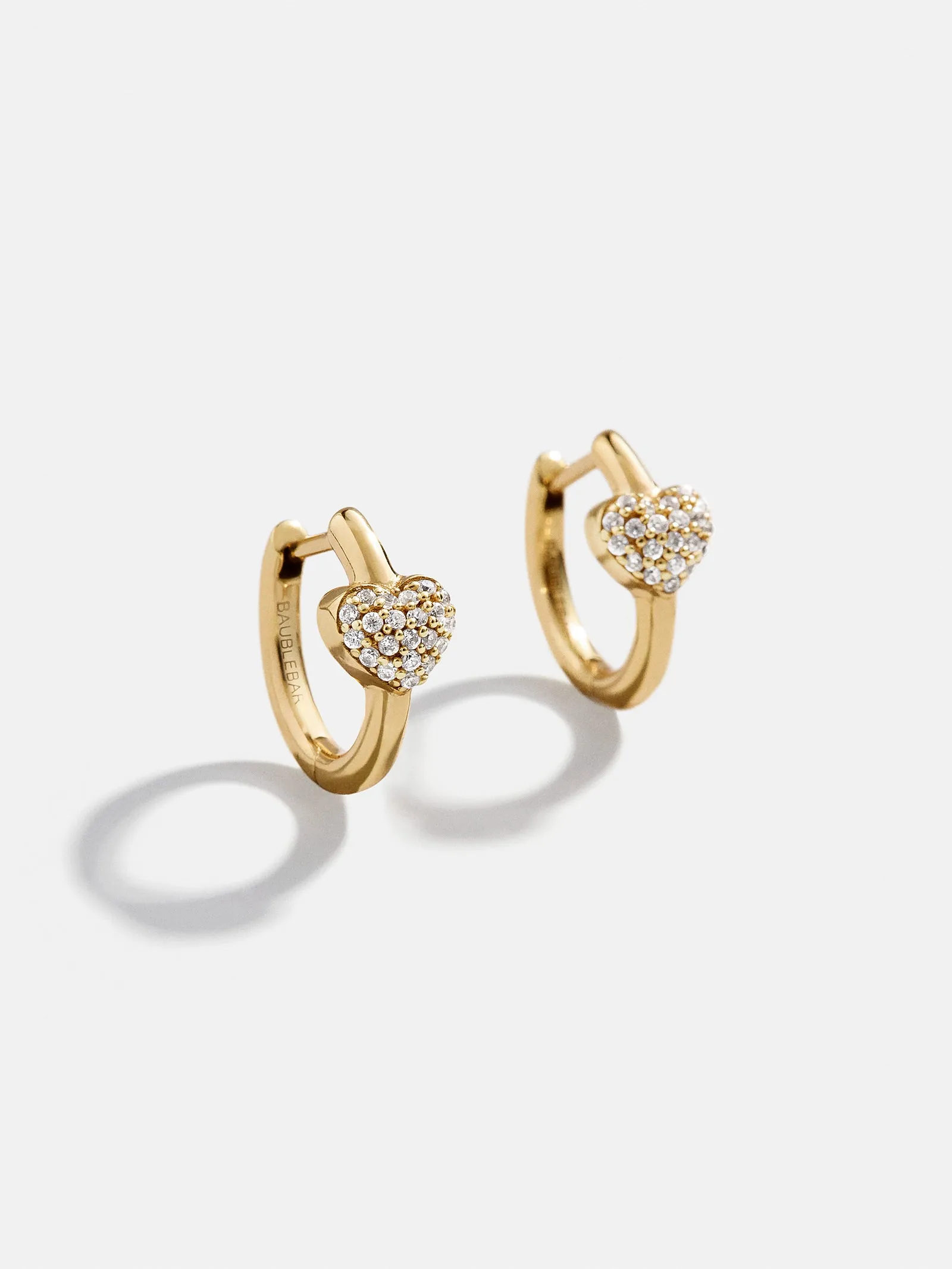 18K Gold Heart Earrings - Heart sold by BaubleBar