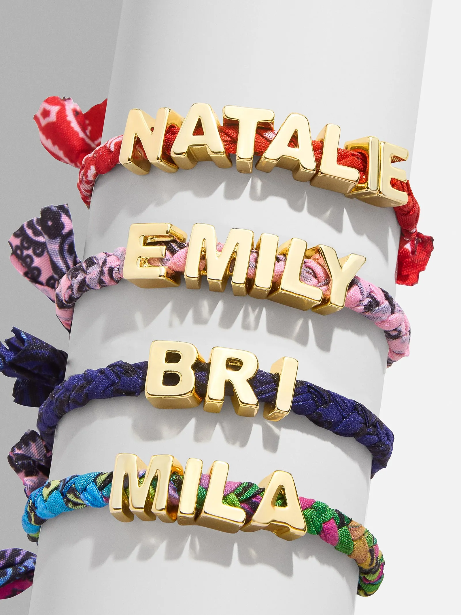 Custom Bandana Nameplate Bracelet - Blue sold by BaubleBar