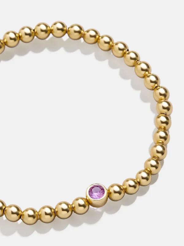 18K Gold Birthstone Pisa Bracelet - Rose sold by BaubleBar