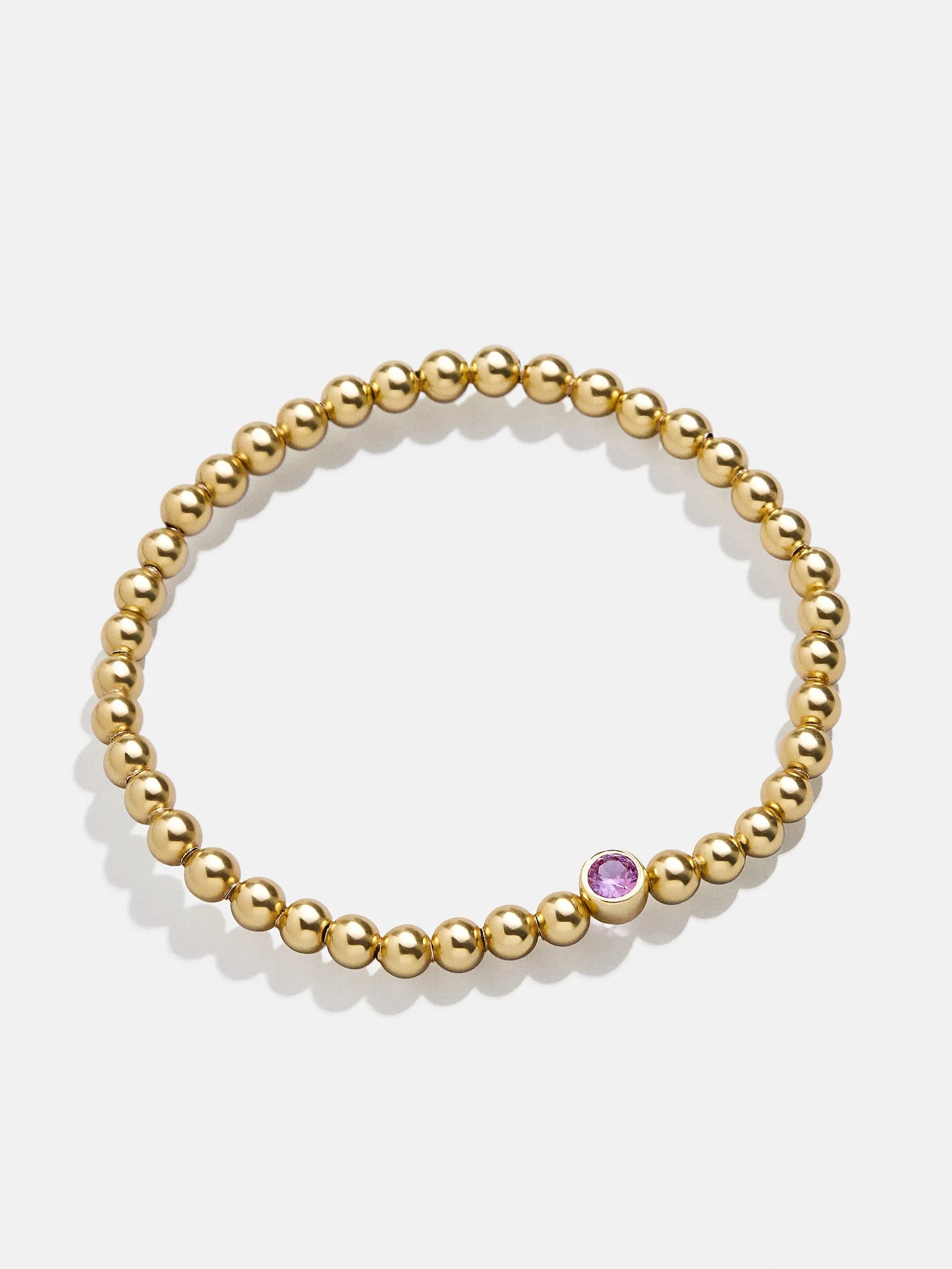 18K Gold Birthstone Pisa Bracelet - Rose sold by BaubleBar product image thumbnail 3
