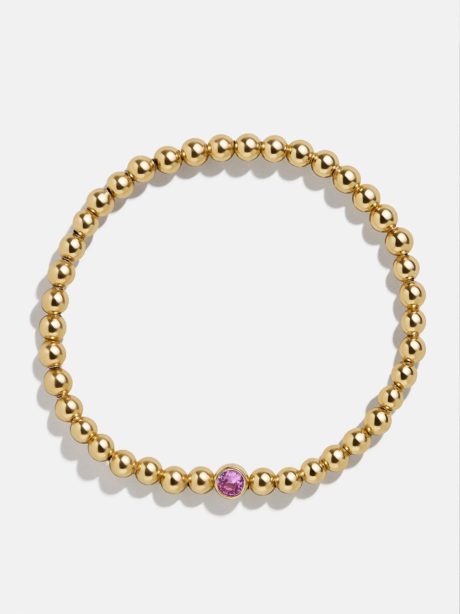 18K Gold Birthstone Pisa Bracelet - Rose sold by BaubleBar product image thumbnail 4