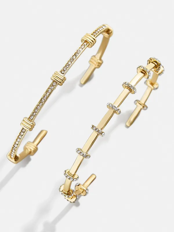 Sabrina Bracelet Set - Gold/Pavé sold by BaubleBar