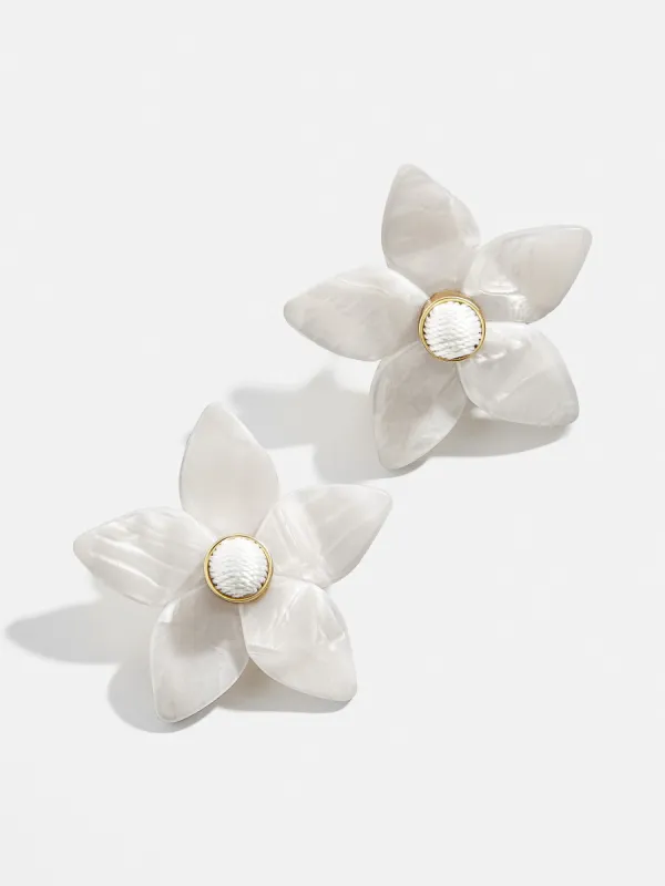 Amariella Flower Stud Resin Earrings sold by BaubleBar