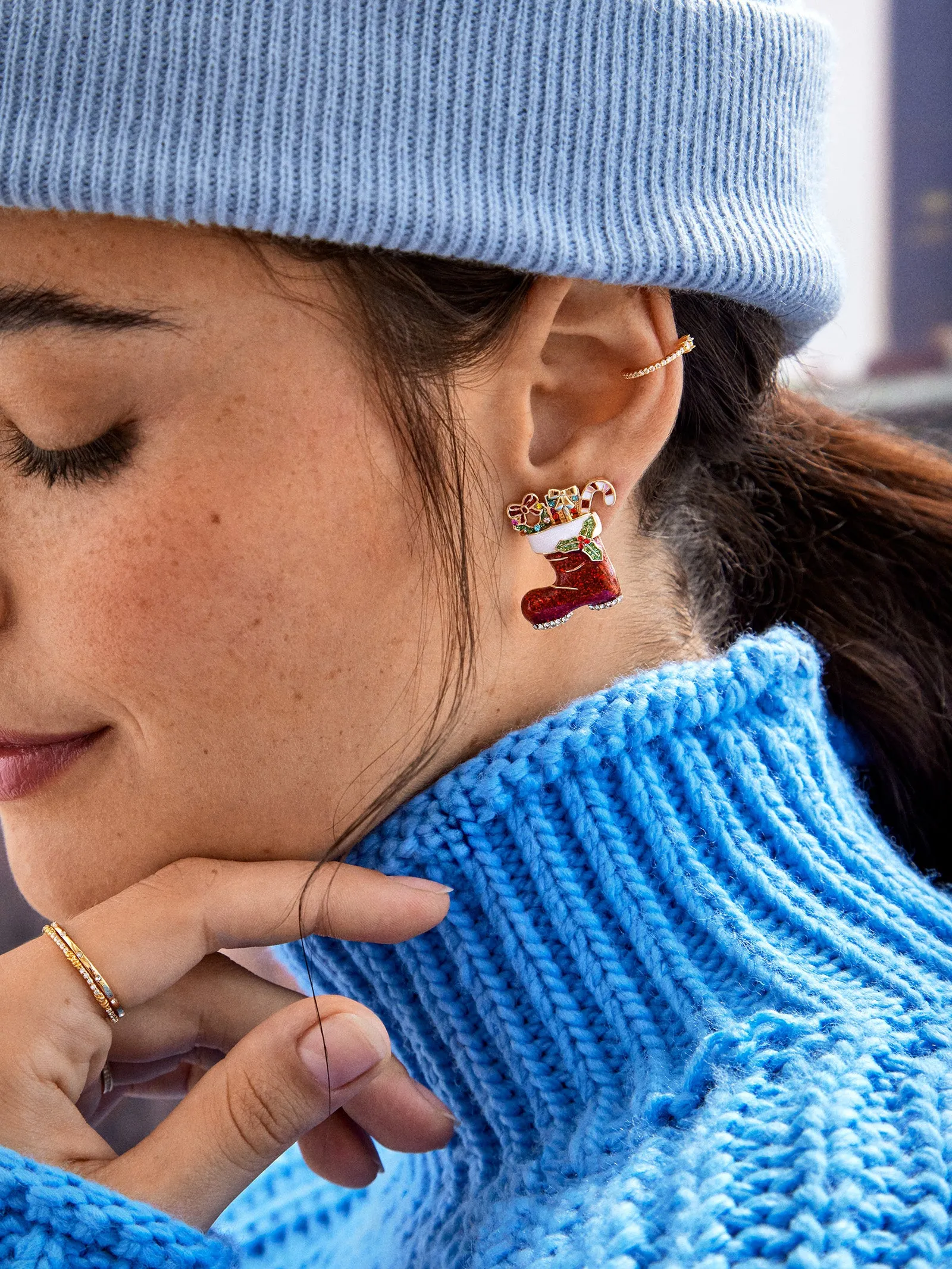 Santa's Boots Earrings - Red sold by BaubleBar product image thumbnail 2