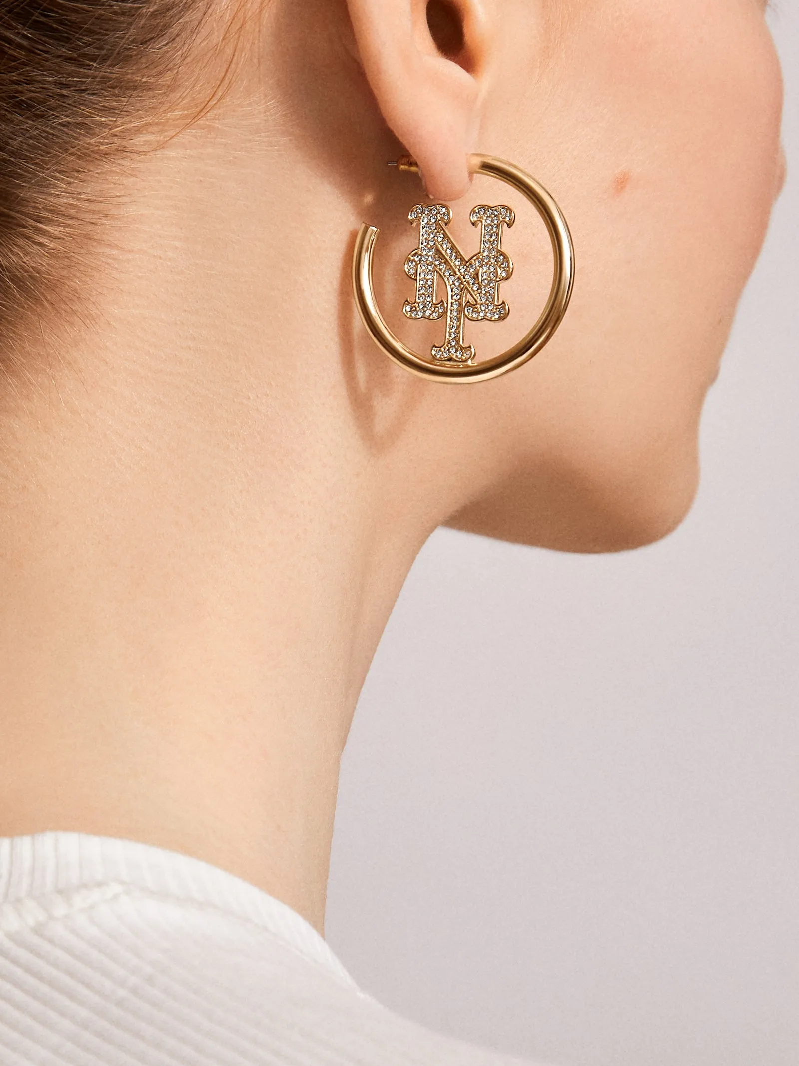 MLB Gold Logo Hoops - New York Mets sold by BaubleBar product image thumbnail 2