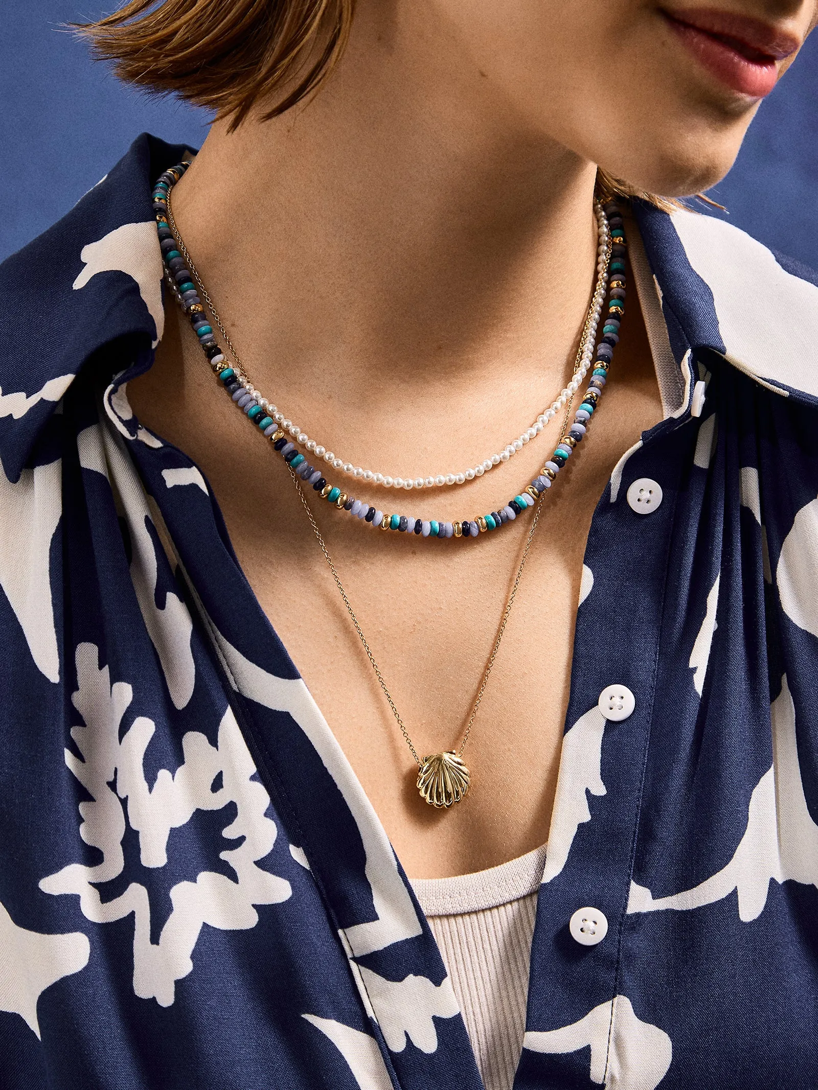 Kai Semi-Precious Necklace - Blue Ombre sold by BaubleBar product image thumbnail 2