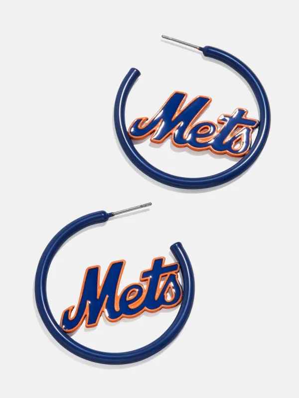 MLB Enamel Hoops - New York Mets sold by BaubleBar