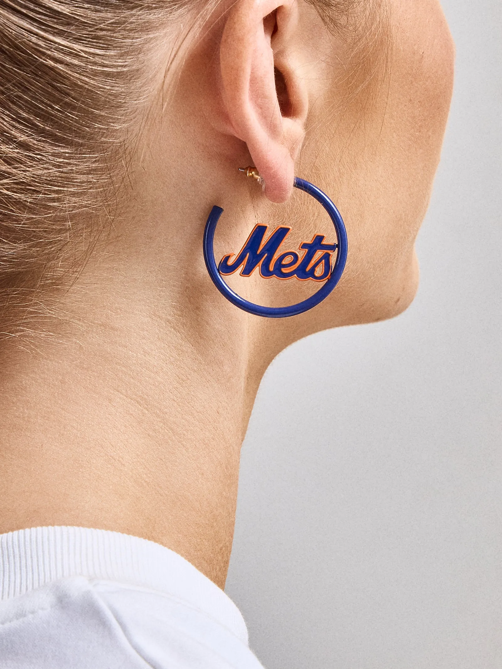 MLB Enamel Hoops - New York Mets sold by BaubleBar product image thumbnail 2