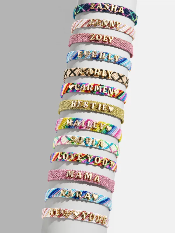 Woven Custom Friendship Bracelet - Neutral Criss Cross sold by BaubleBar