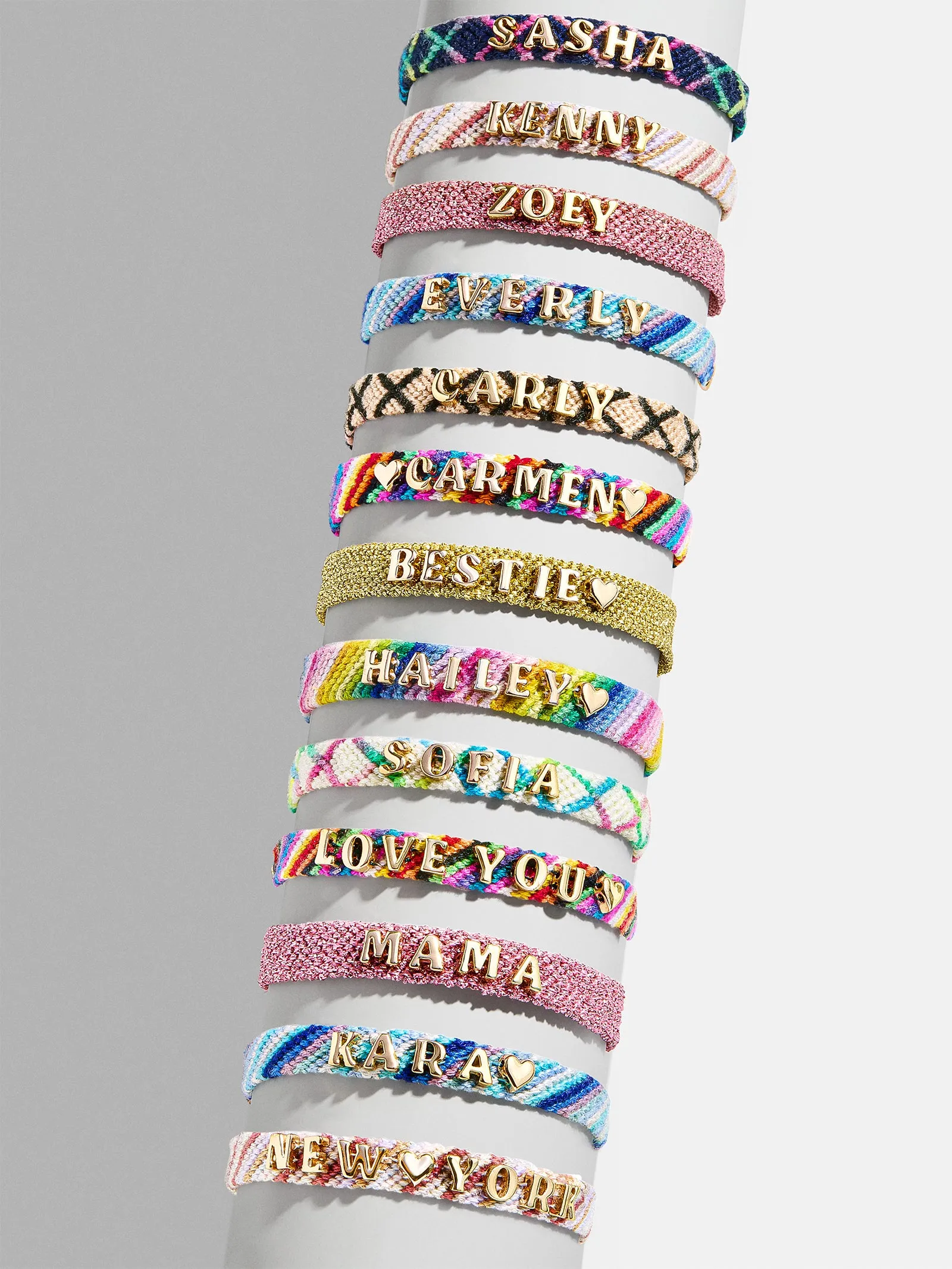 Woven Custom Friendship Bracelet - Neutral Criss Cross sold by BaubleBar