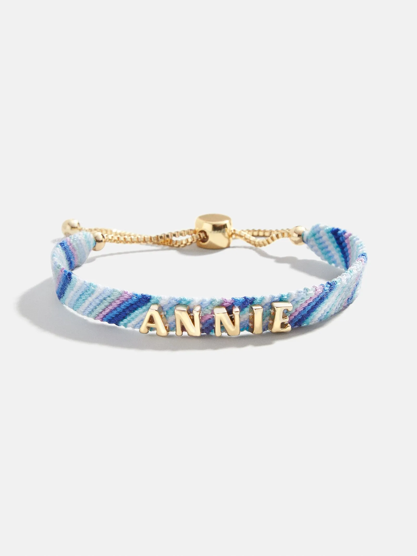 Woven Custom Friendship Bracelet - Blue Ombre Stripe sold by BaubleBar product image thumbnail 4