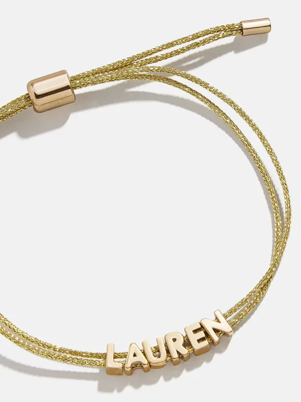 Custom Cord Bracelet - Gold sold by BaubleBar