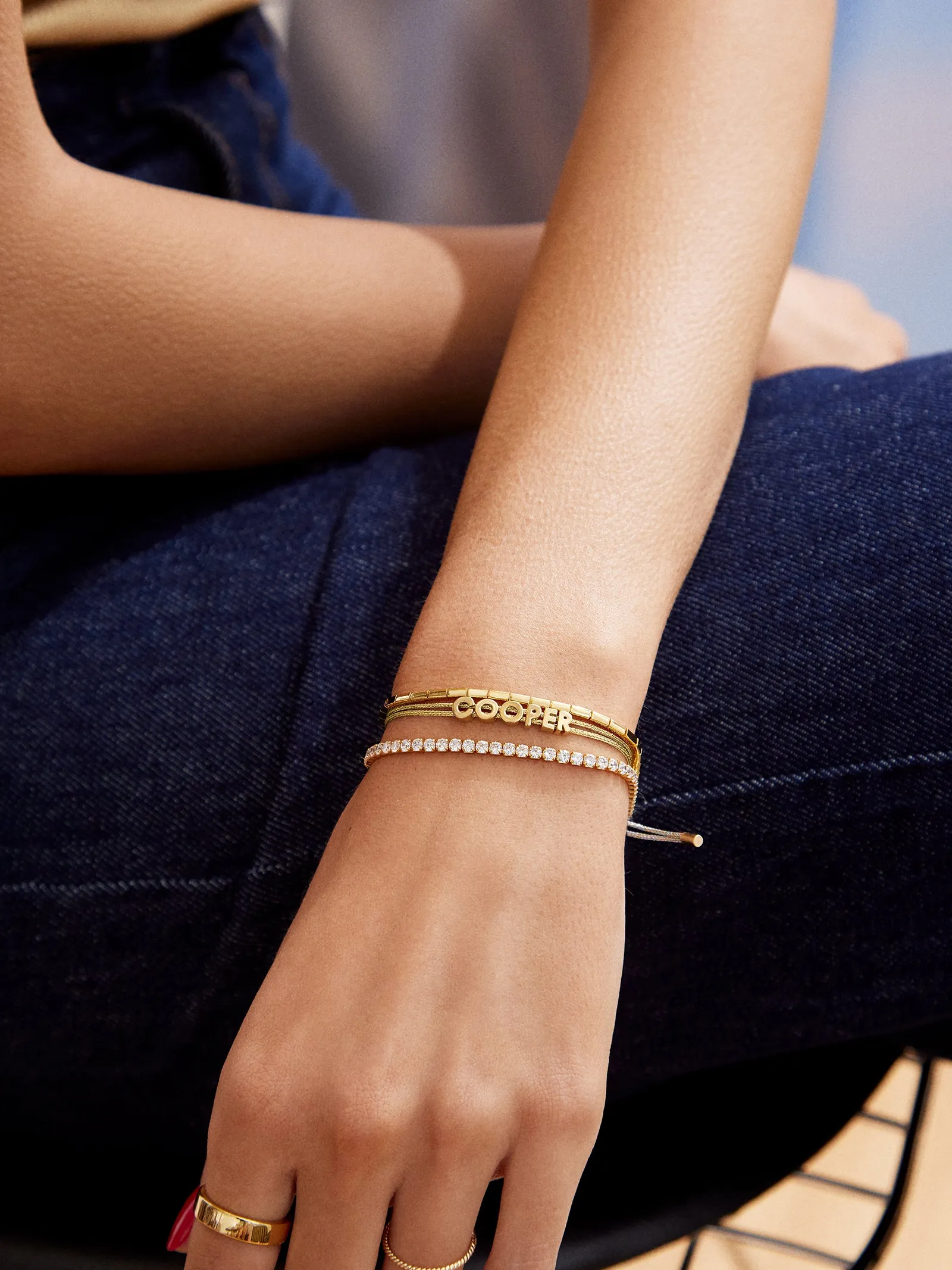 Custom Cord Bracelet - Gold sold by BaubleBar product image thumbnail 2