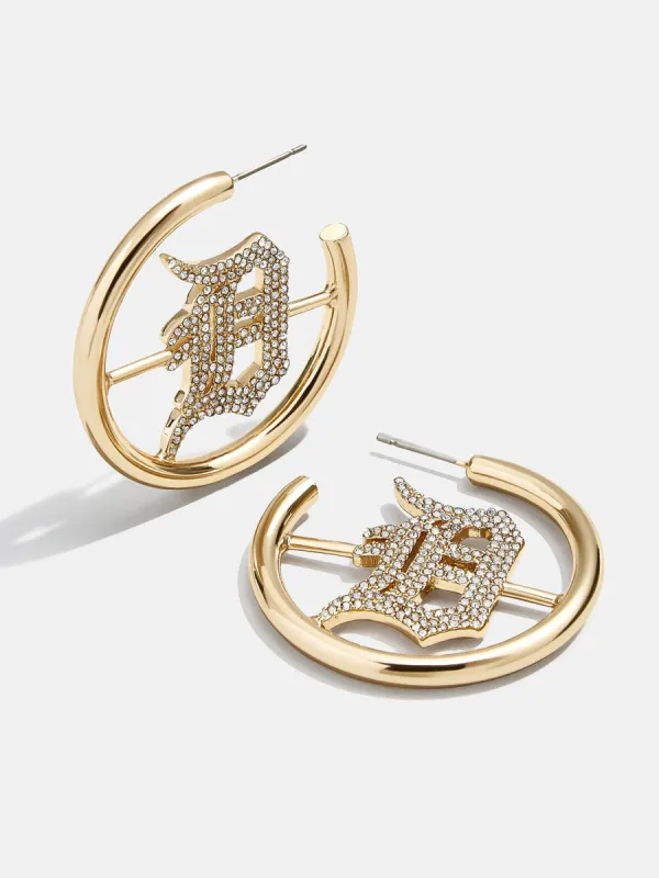 MLB Gold Logo Hoops - Detroit Tigers sold by BaubleBar