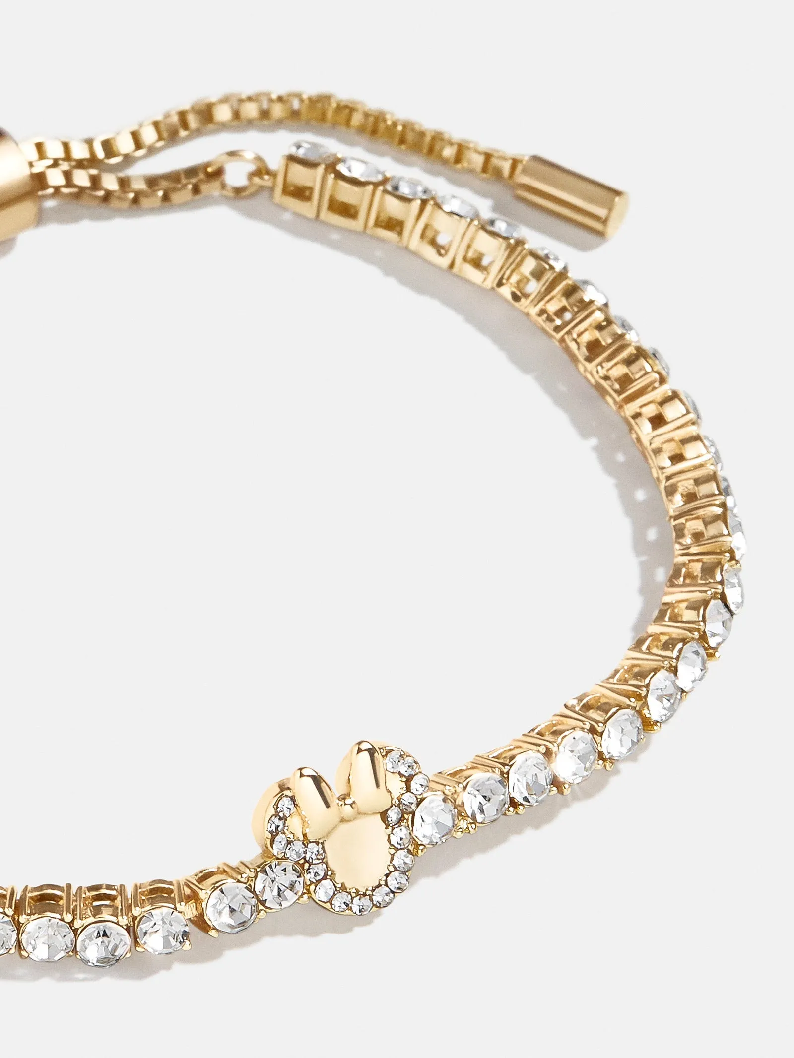 Minnie Mouse Disney Tennis Bracelet - Gold/Pavé sold by BaubleBar