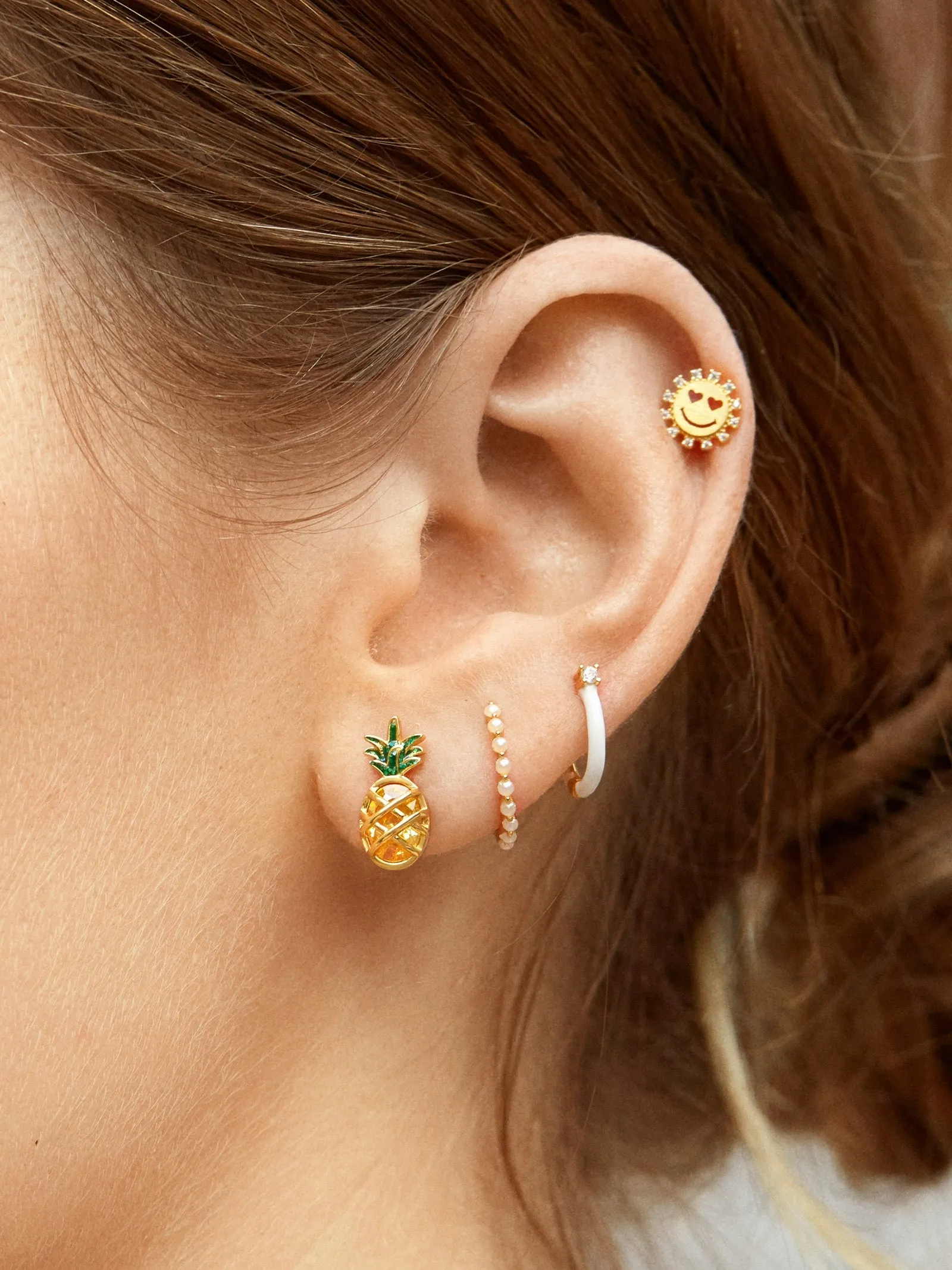 Inez 18K Gold Earrings - Gold sold by BaubleBar product image thumbnail 4