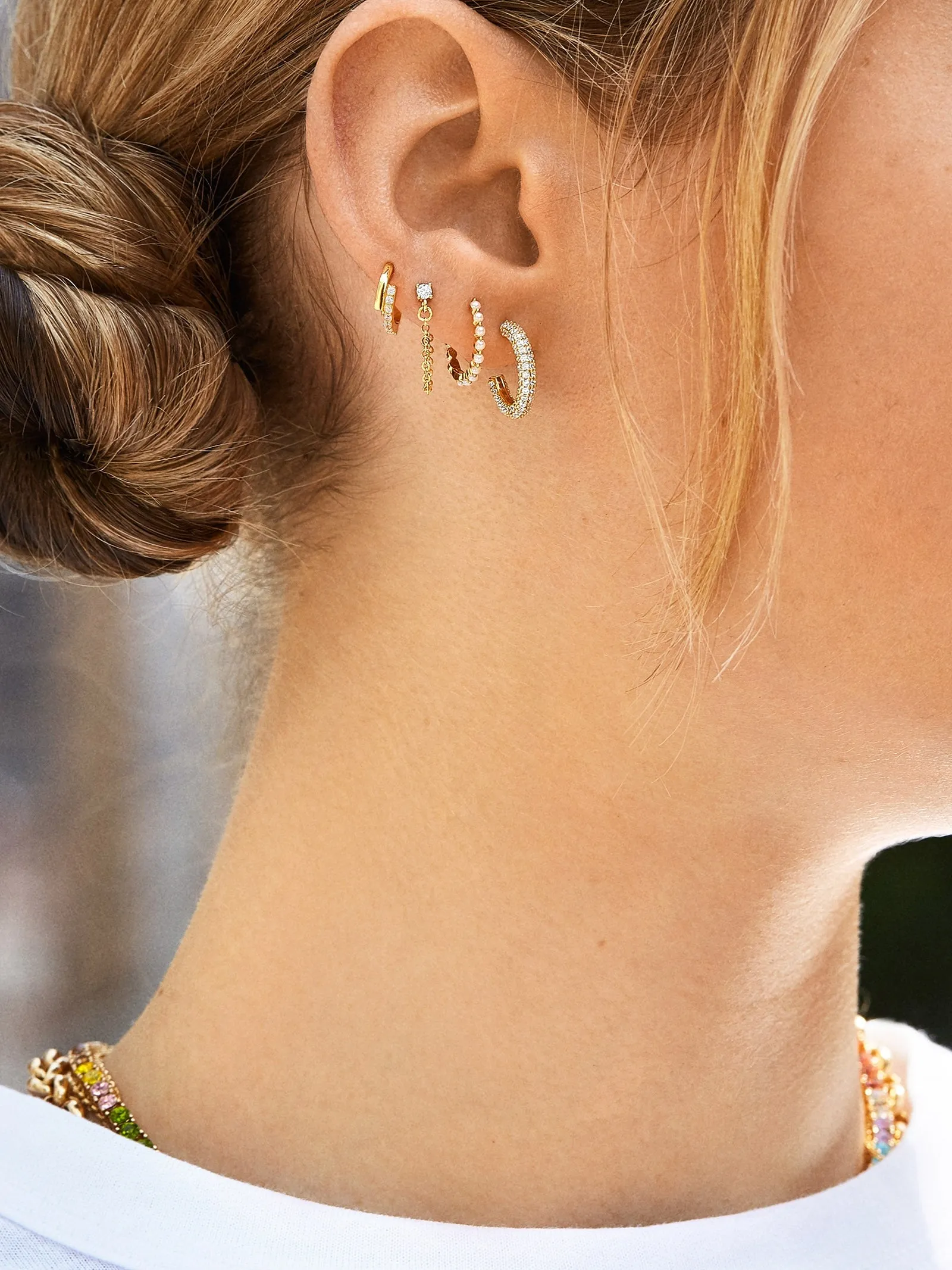 Inez 18K Gold Earrings - Gold sold by BaubleBar product image thumbnail 2