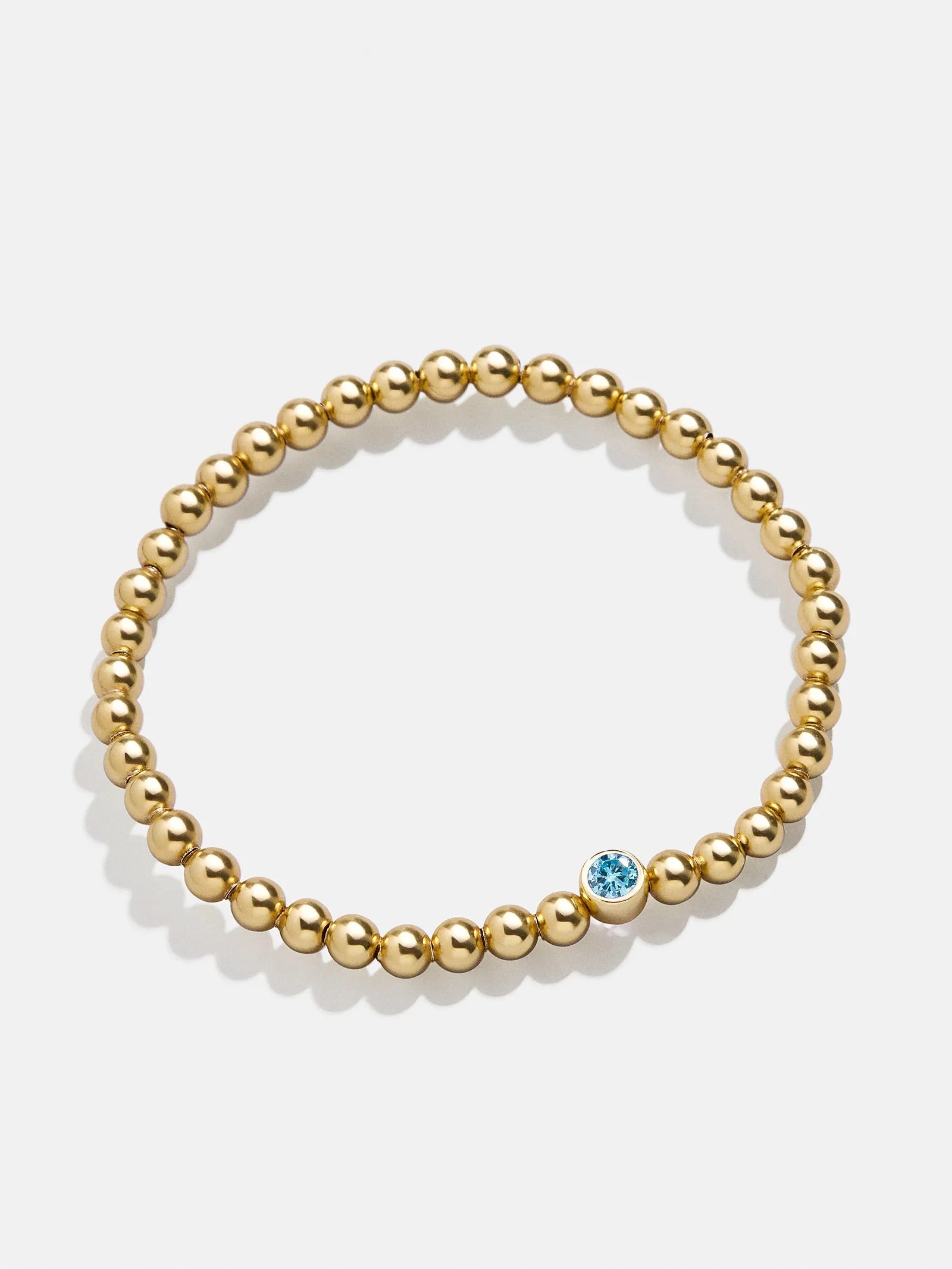 18K Gold Birthstone Pisa Bracelet - Aquamarine sold by BaubleBar product image thumbnail 3