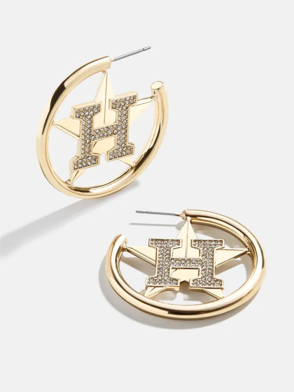 MLB Gold Logo Hoops - Houston Astros sold by BaubleBar