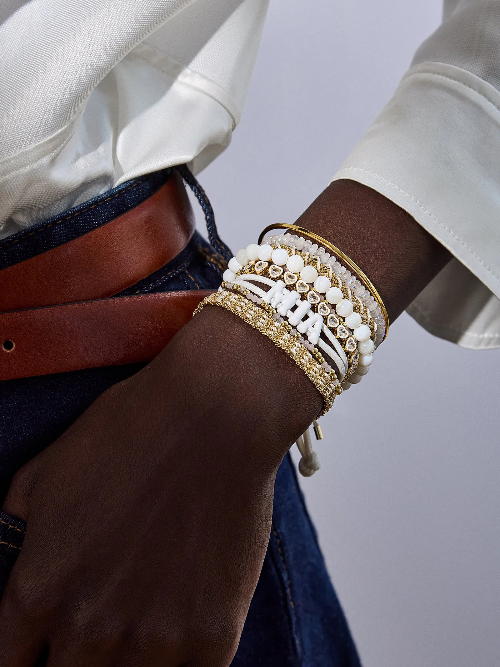 Hannah Bracelet Set - Beige sold by BaubleBar product image thumbnail 2