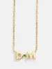 18K Gold Vermeil Double Initial Birthstone Custom Necklace - Emerald sold by BaubleBar