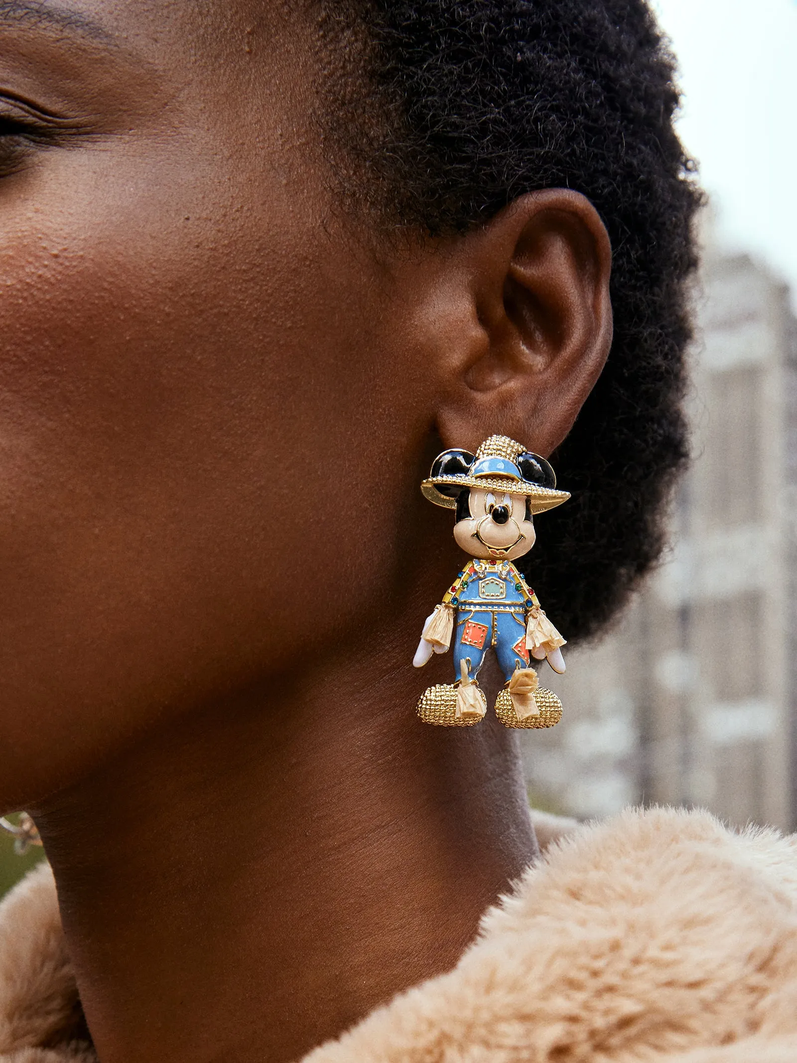Mickey Mouse disney Scarecrow Earrings - Beige sold by BaubleBar product image thumbnail 2
