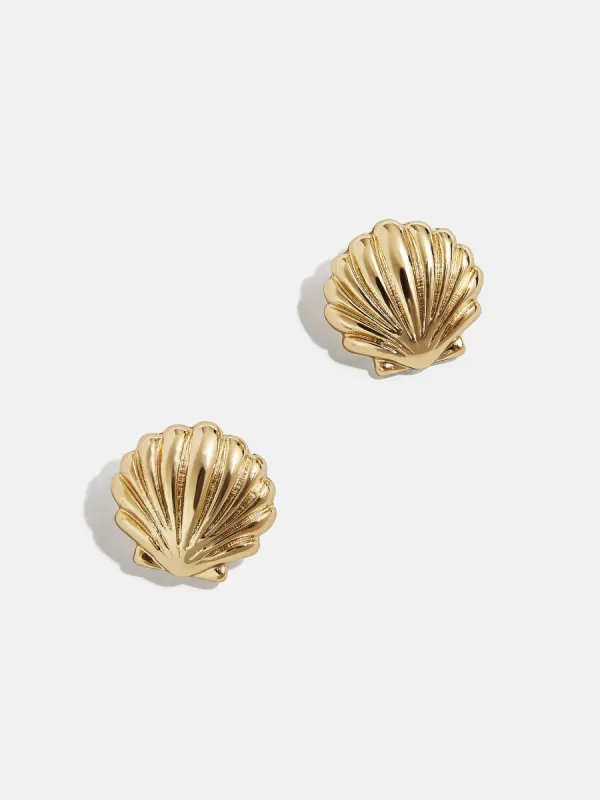 Out of This Shell Stud Earrings - Gold sold by BaubleBar